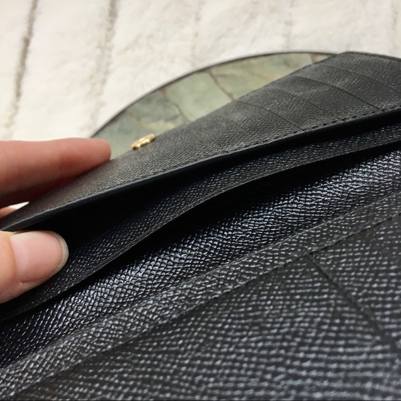 โSOLDโ โจHPโจ NWT Coach Slim Black Crossgrain Wallet - Picture 10 of 11